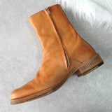 マルタン マルジェラ アーティザナル 10 スクエアトゥ ブーツ キャメル