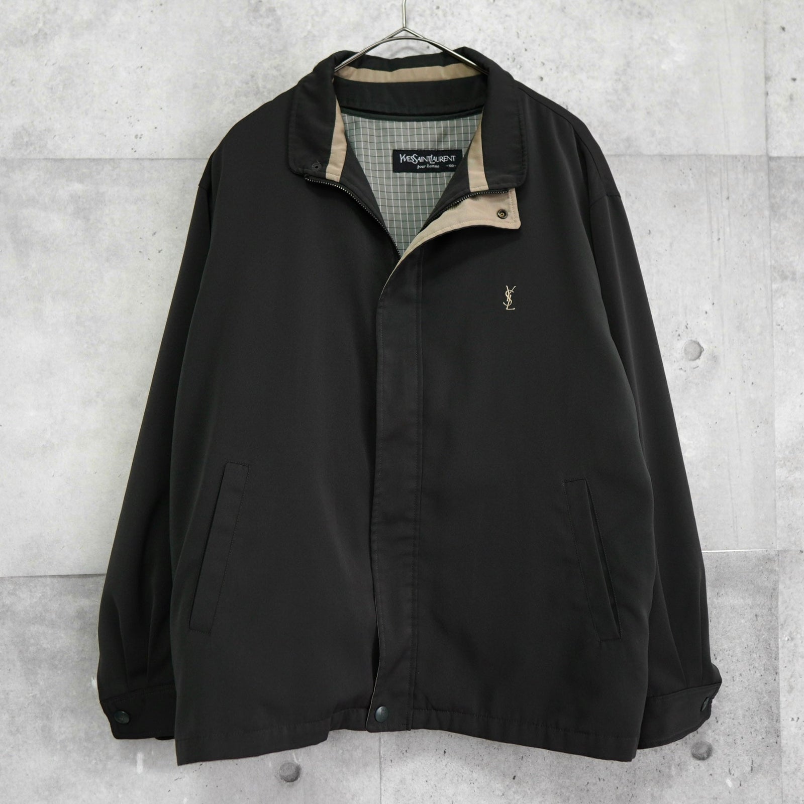 イヴ サンローラン 1990's ヴィンテージ YSLロゴ ナイロンジャケット