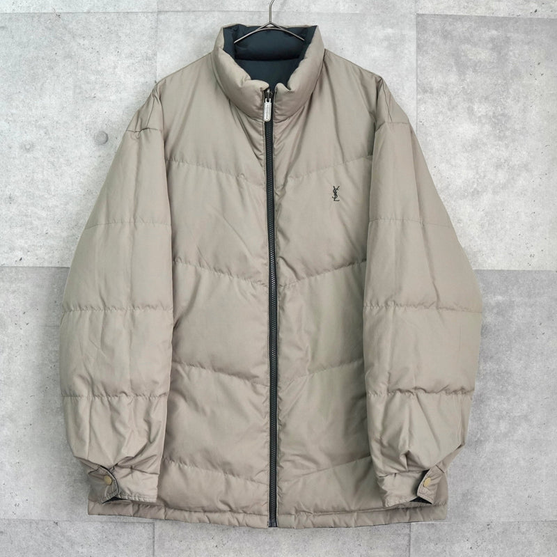 イヴ サンローラン ヴィンテージ リバーシブル YSLロゴ 刺繍 中綿