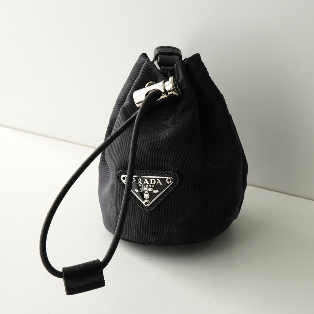 プラダ ポコノ テスート ナイロン 巾着バッグ キーホルダー キーリング