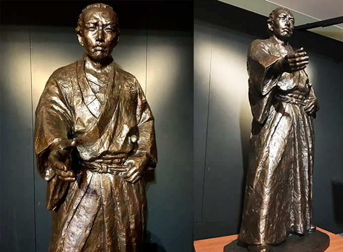 初公開！坂本家に受け継がれる12代酒井田柿右衛門による龍馬立像
