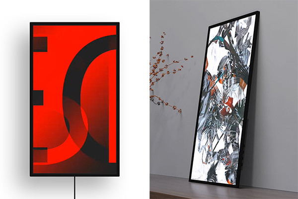 好きなデジタルアートを流せるタテ型ディスプレイ「Mono X7」 | マイ