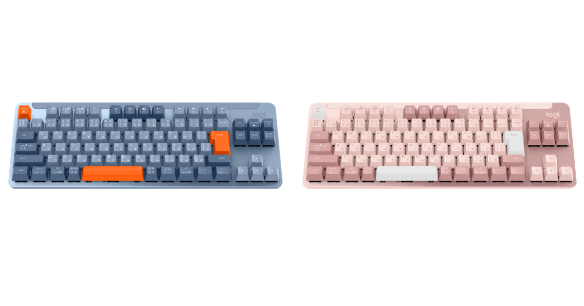 ロジクール、省スペース無線メカニカルキーボード「K855」にポップな新