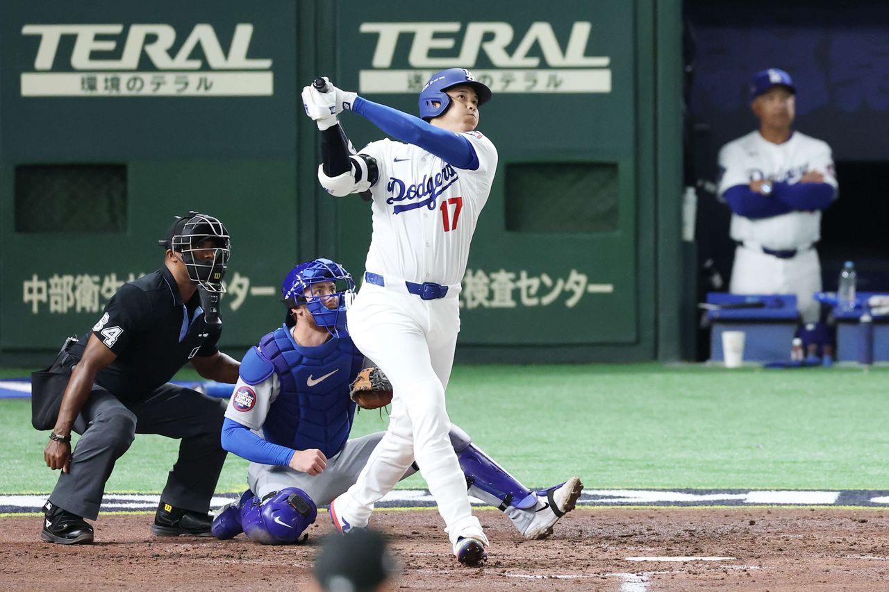 話題となった大谷翔平の第1号HRを解析 天井に当たった？＜MLB東京