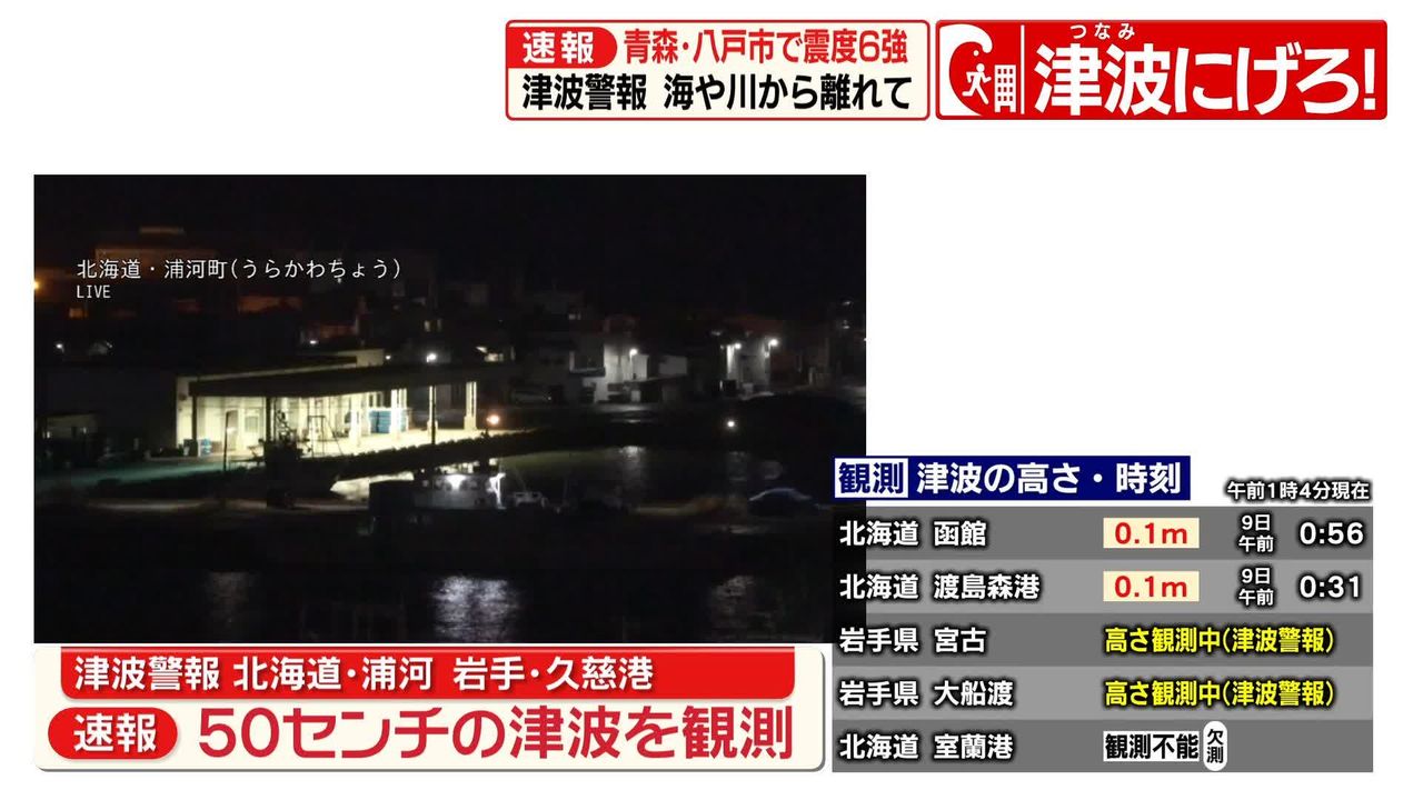 青森県で震度6強】青森・おいらせ町の3241人に避難指示 避難所を開設