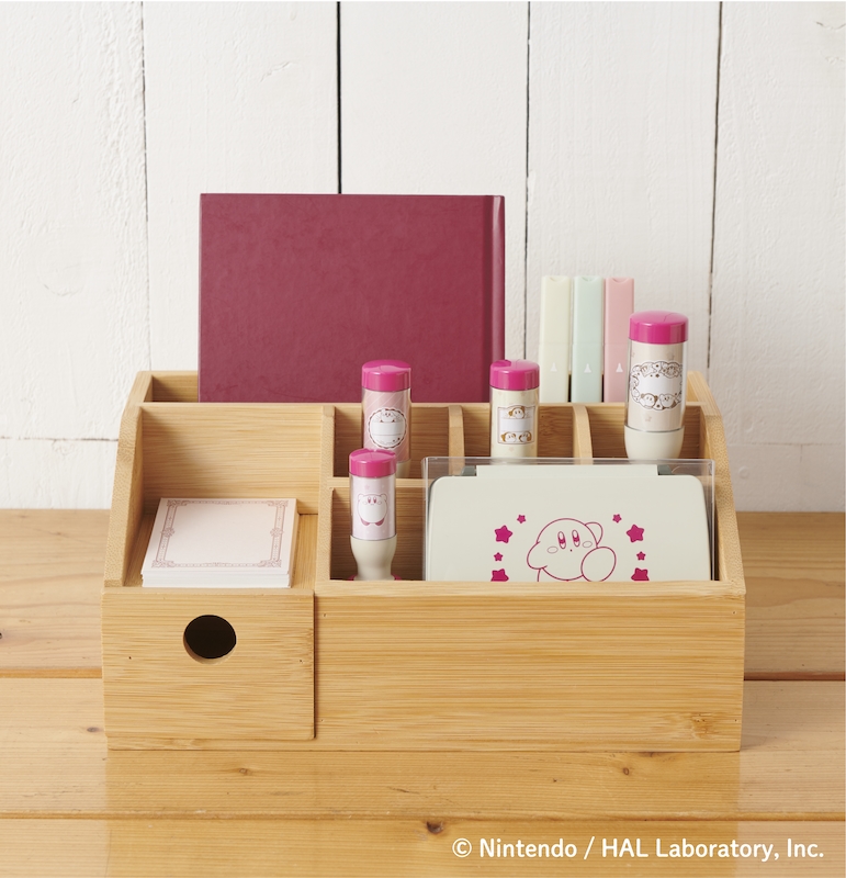 星のカービィ』のかわいい日付印とピンクのスタンプパッドが郵便局の