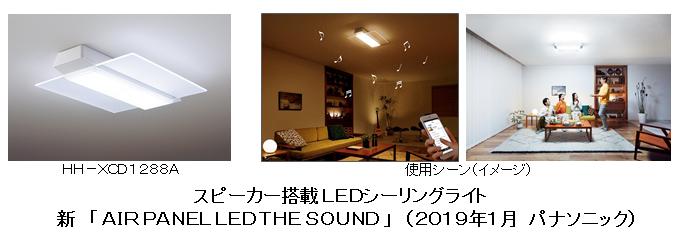 スピーカー搭載 LEDシーリングライト新「AIR PANEL LED THE SOUND」を