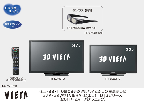中古】☆Panasonic 37型 VIERA TH-L37DT3 液晶 テレビ 3D対応 2011年製☆