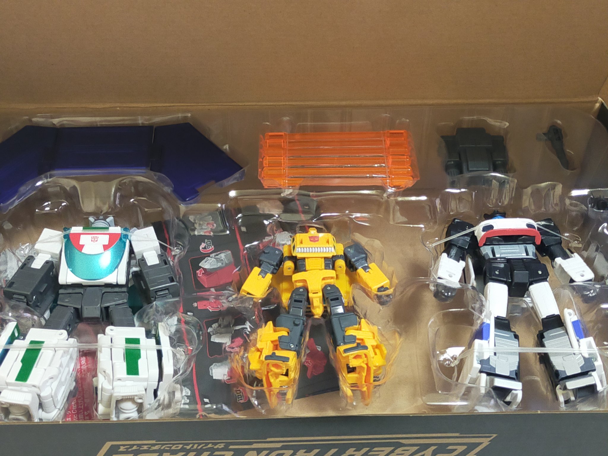 Takara Tomy Dramatic Capture Series Cybertron Chase 3-Pack In-Hand