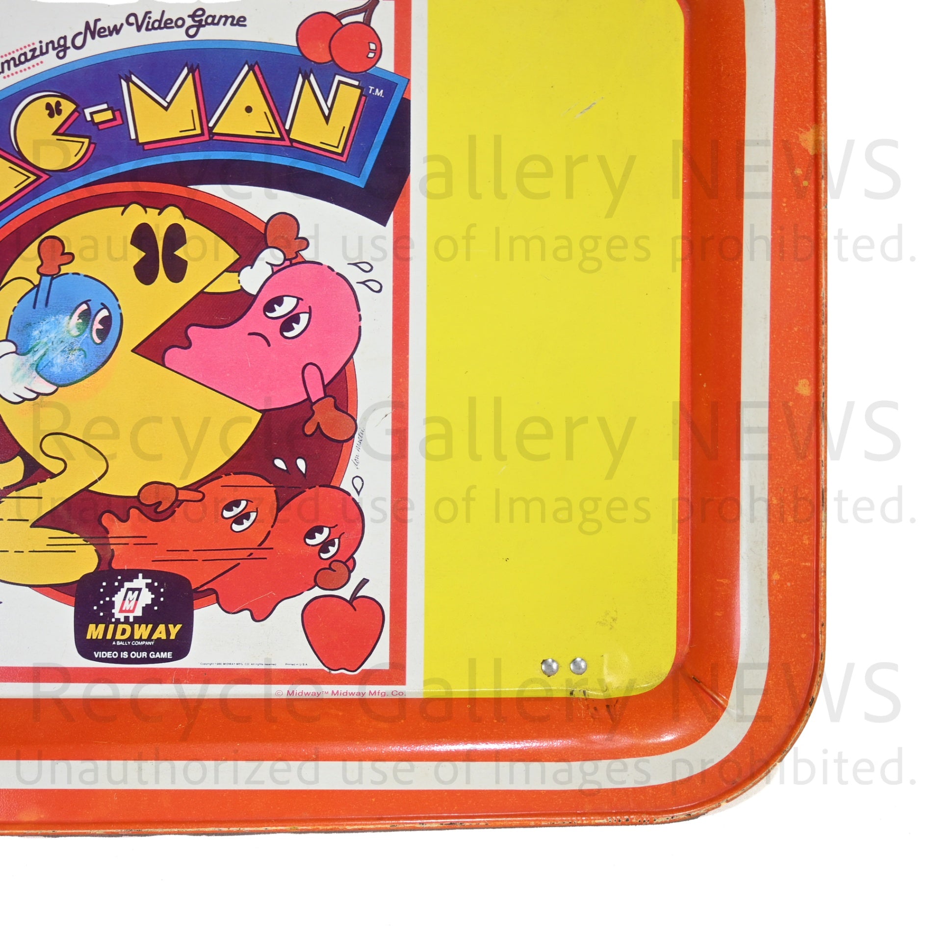 PAC-MAN Folding Mini Table Tin Tray 1980's Vintage / パックマン