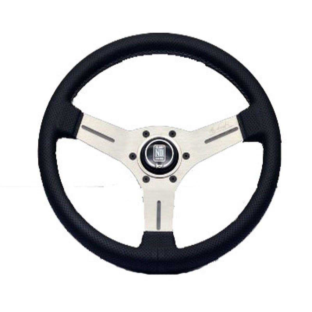 NARDI コンペティション 33 BLKパンチングレザー&シルバースポーク