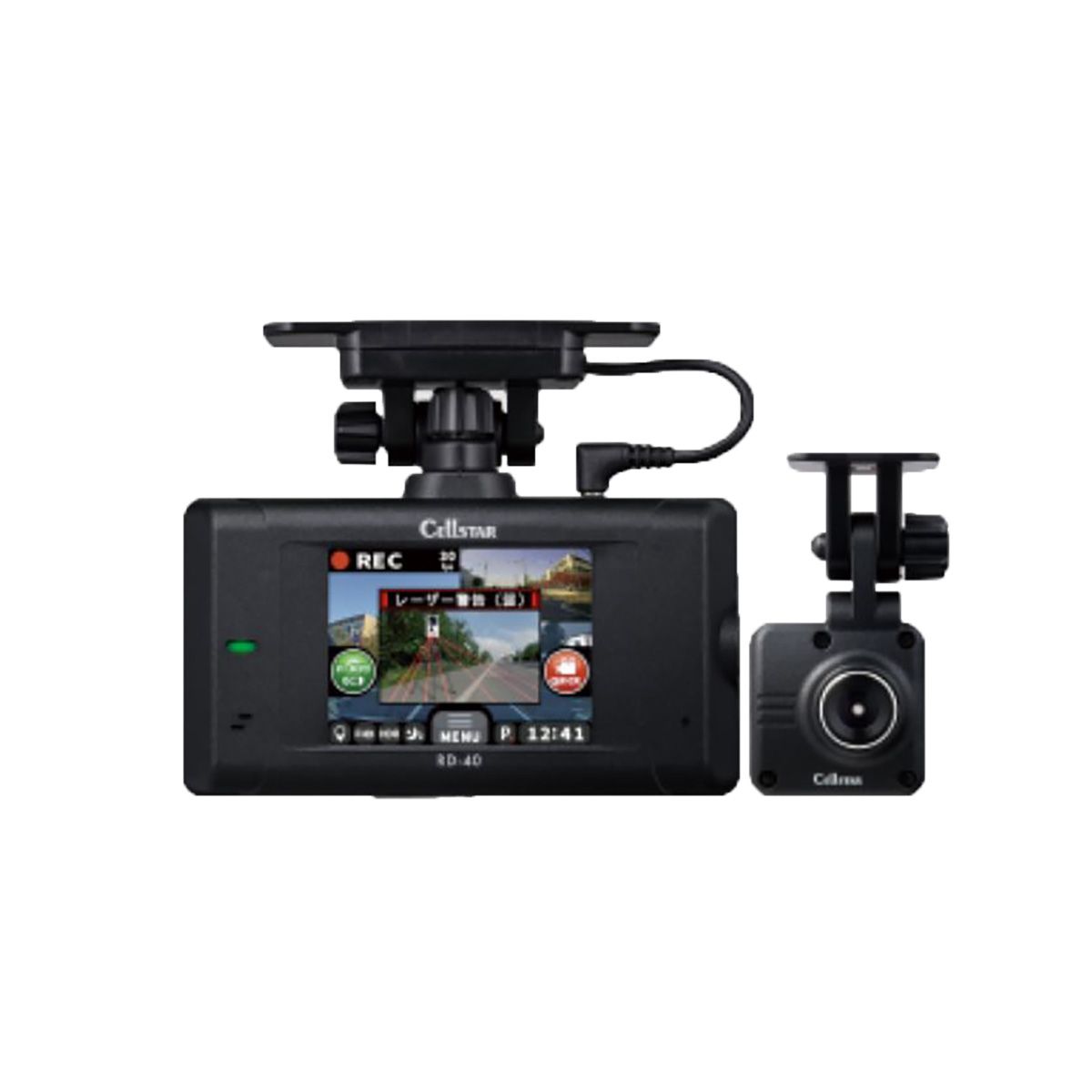 全方位見逃さない！歪みが少ない360°カメラとリアカメラで鮮明な録画を