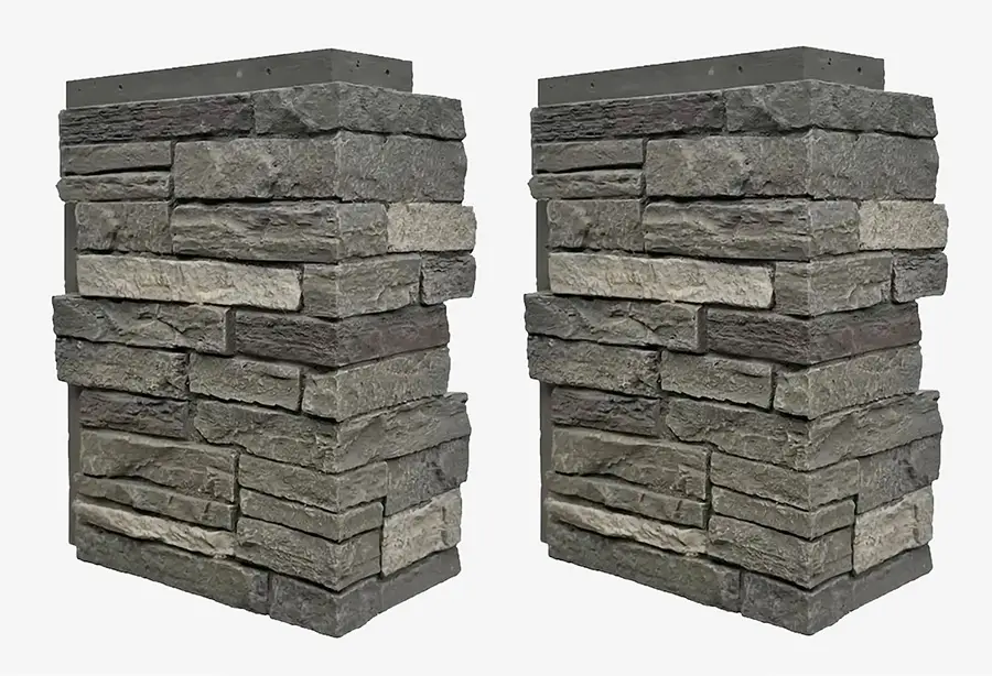 Slatestone Pewter 4pc Interlocking Corners - NextStone: Ultra