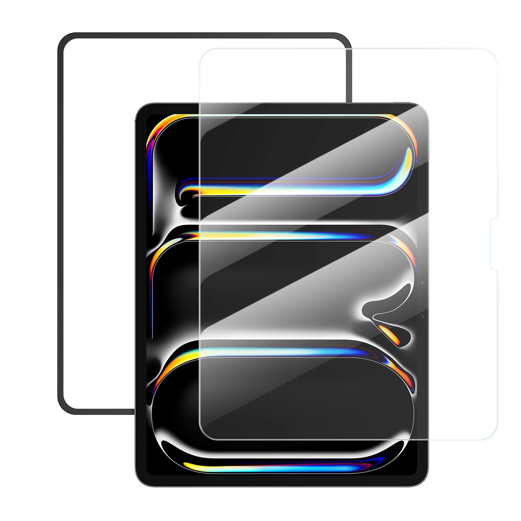 NIMASO ガイド枠付き ブルーライトカット ガラスフィルム iPad Pro 13