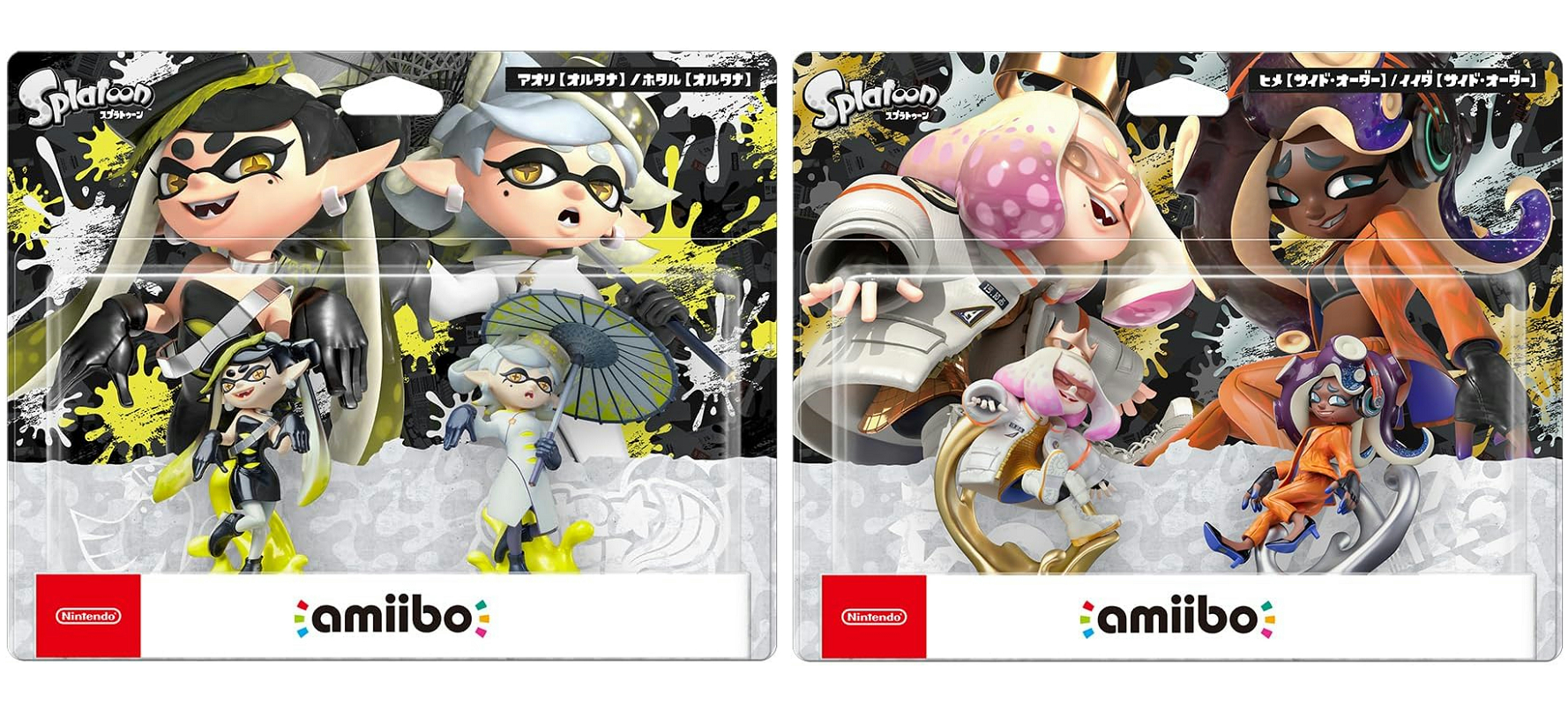スプラ3仕様の『amiibo シオカラーズセット』と『amiibo テンタクルズ