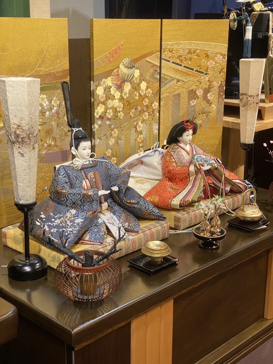 望月龍翠作 正絹有職｜人形のかに江