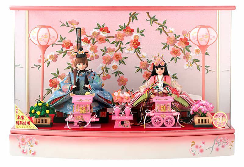 雛人形 リカちゃん 久月 ひな人形 ケース飾り 親王飾り シリアル