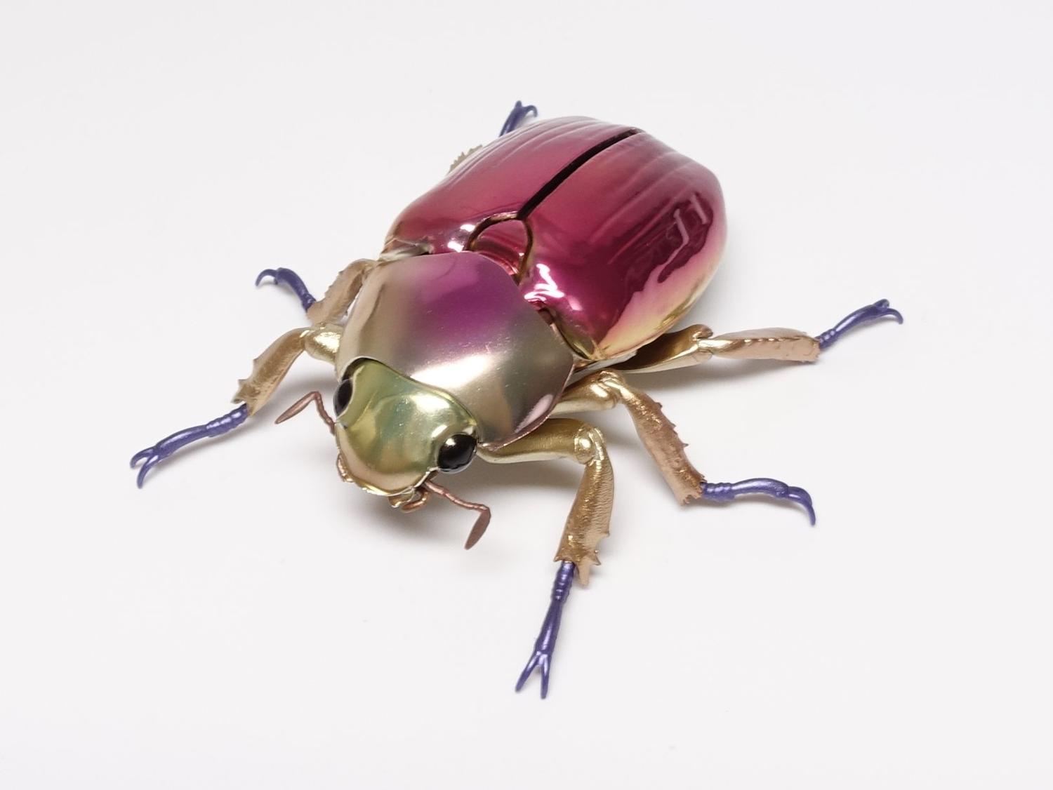 バンダイ いきもの大図鑑アドバンス プラチナコガネとニジイロクワガタ