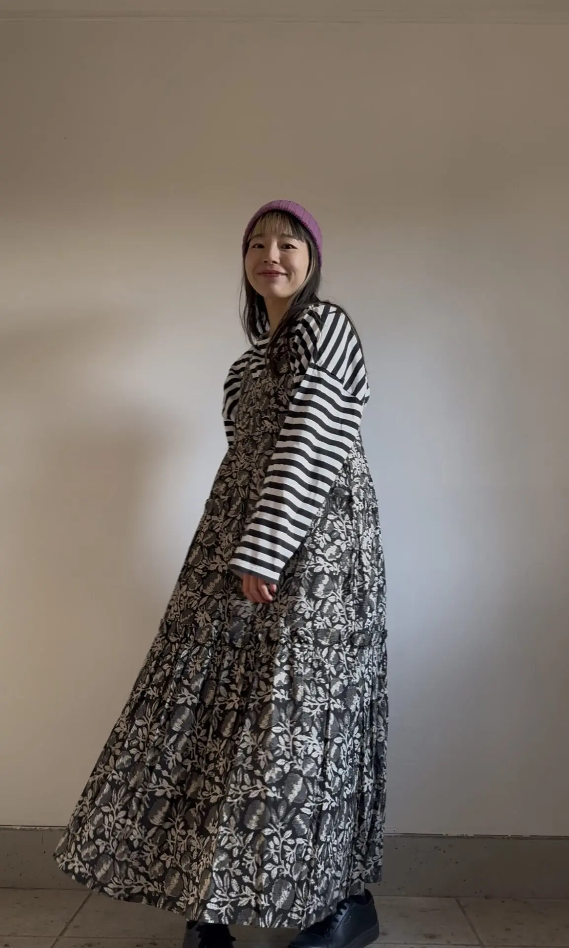 black camisole tiered dress | nioki with AMKUPi