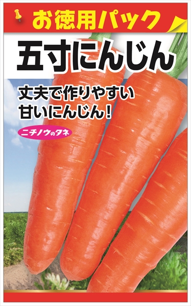 五寸にんじん(お徳用ﾊﾟｯｸ) | ニチノウのタネ オンラインショップ