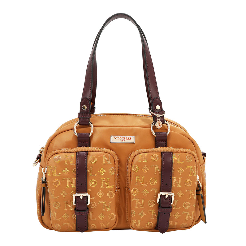 Monogram Logo Boston Bag Brings Sleek Nylon Style. – Nicole Lee Online