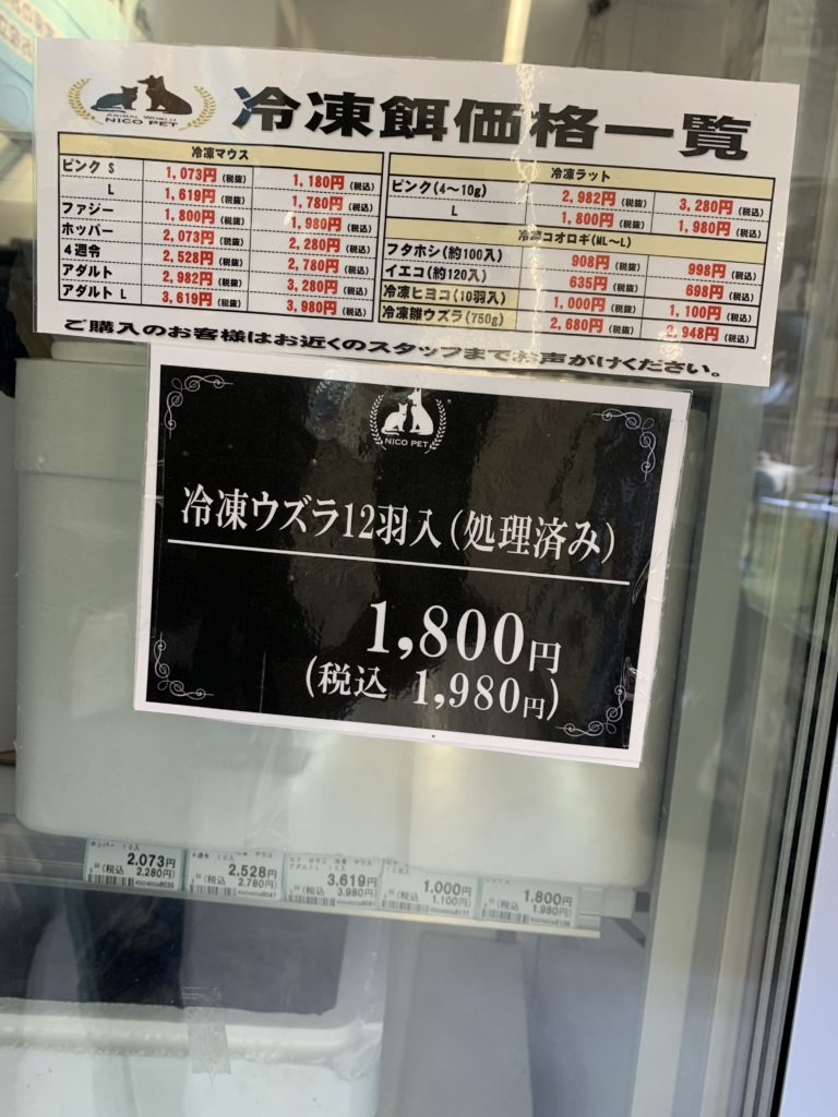 爬虫類冷凍餌あります！ | NICO PET（ニコペット）