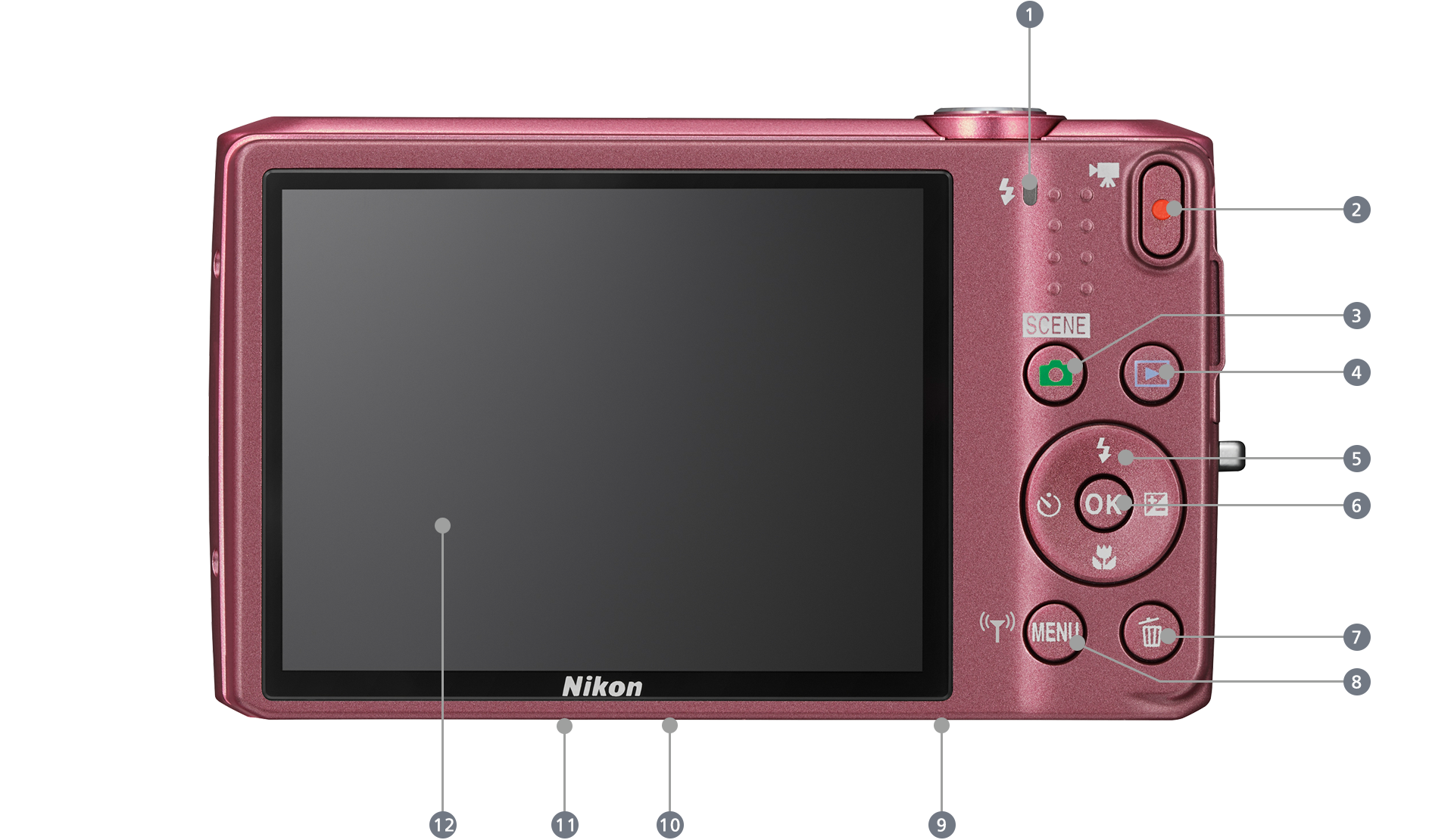 COOLPIX S6800 - 各部名称 | コンパクトデジタルカメラ | ニコン