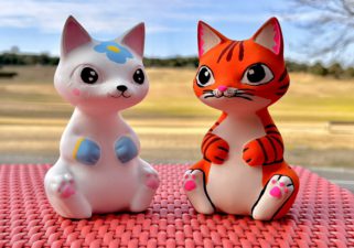 虹*堂様 半魚ネコ① 25cm✖️20cmパネルキャンバス 虹*堂様 半魚ネコ①