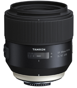 Tamron SP 90mm f/2.8 macro, 85mm f/1.8 Di VC USD lenses, TAP-01