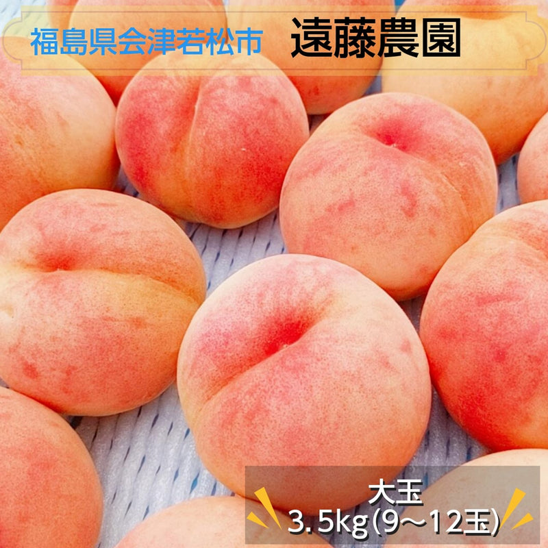 桃 【遠藤農園】 もも 3.5kg 大玉9～12個 贈答 品種色々 福島県 《7月