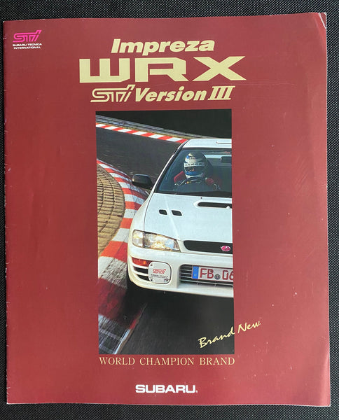 Subaru 1996 Impreza WRX STI Brochure GC8 RA Version III – NIHOBBY
