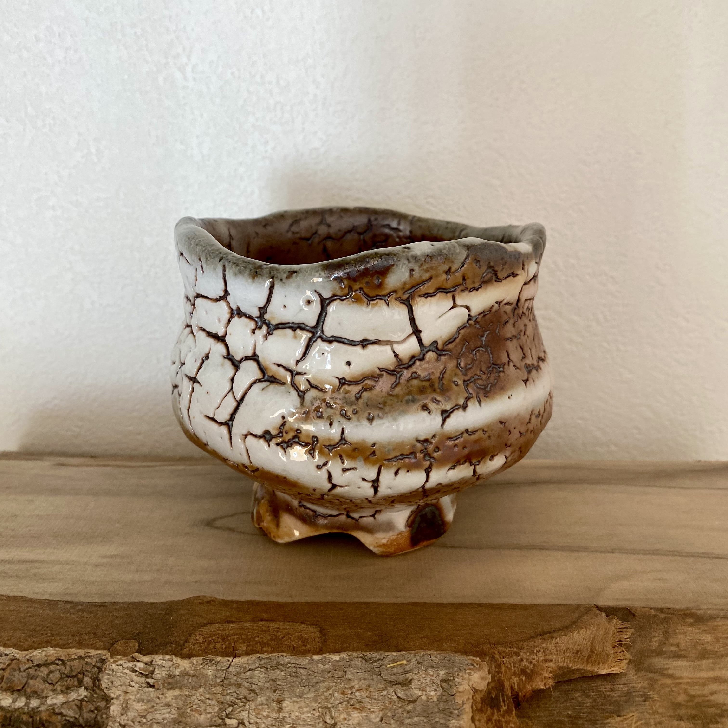 陶磁器 信楽焼 はふり志野茶盌 山崎勝実｜NA-utsuwa-(日本橋アートうつわ)