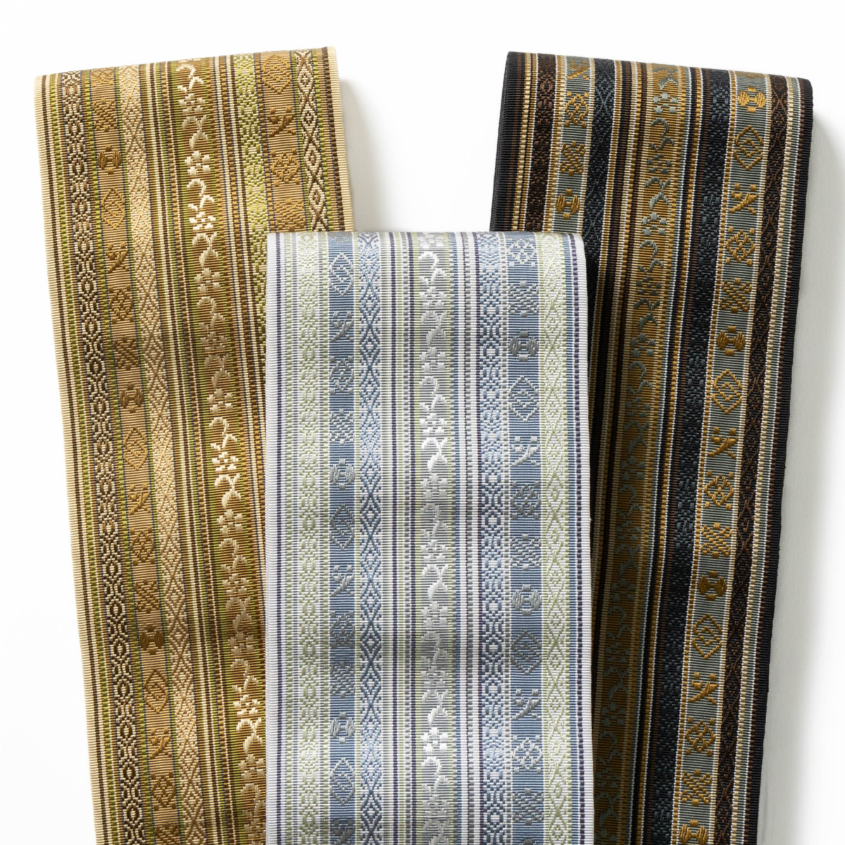 更紗 濃紺/金茶｜西村織物 オンラインショップ｜博多帯・博多織 通販