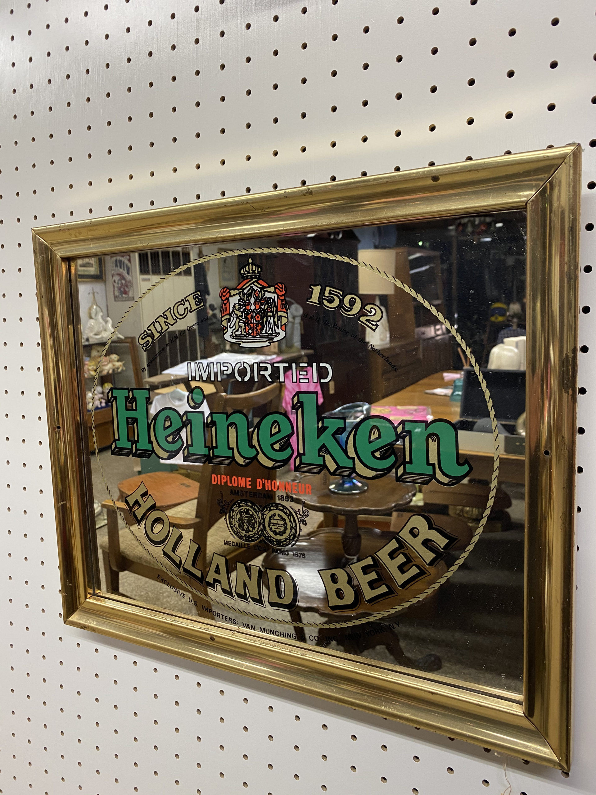 ビンテージ Heineken ハイネケン パブミラー2 | 京都アンティーク