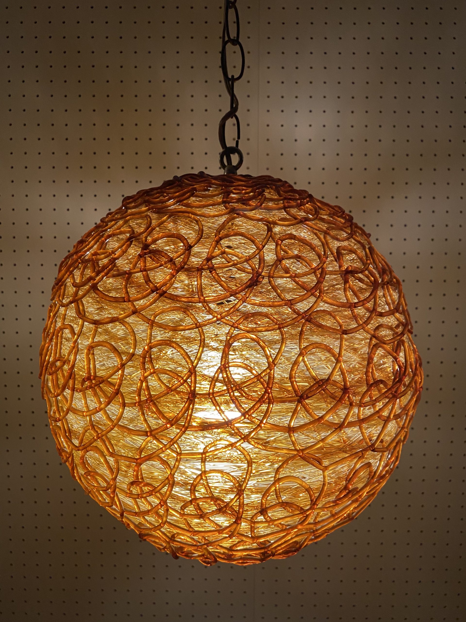 1950s スパゲティ ペンダントランプ オレンジ | 京都アンティーク