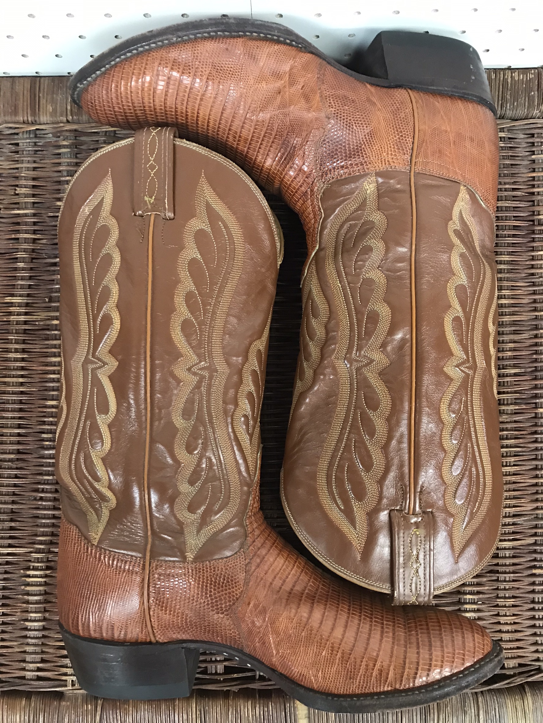 ビンテージ トニーラマ トカゲ革 リザード ウエスタンブーツ US9