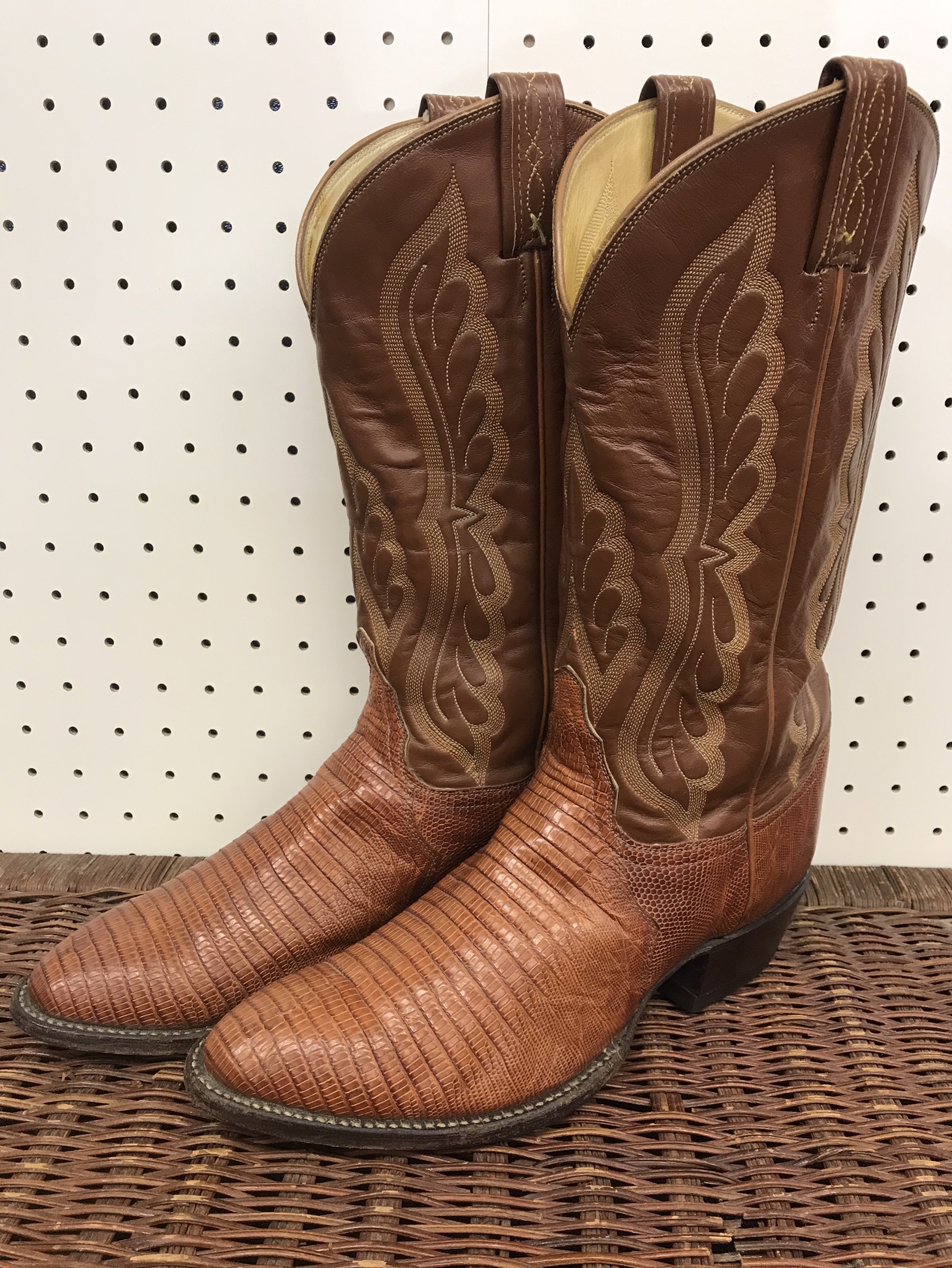 ビンテージ トニーラマ トカゲ革 リザード ウエスタンブーツ US9