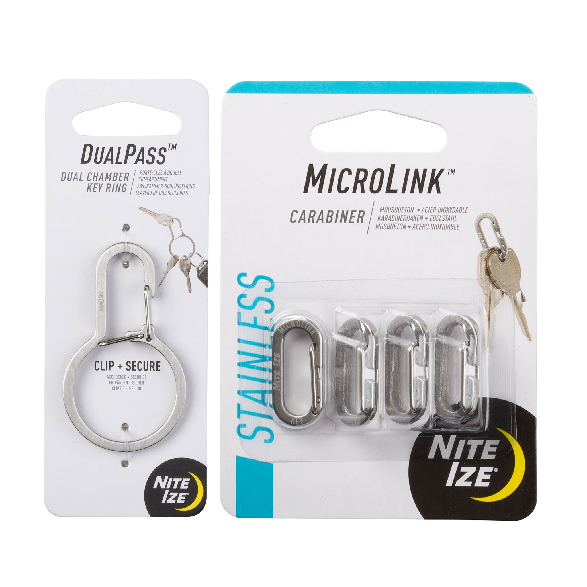 デュアルパスキーリング&マイクロリンクカラビナーセット – Nite Ize JAPAN