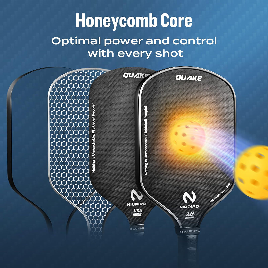 niupipo 3K Carbon Fiber Pickleball Paddle Professional Quake