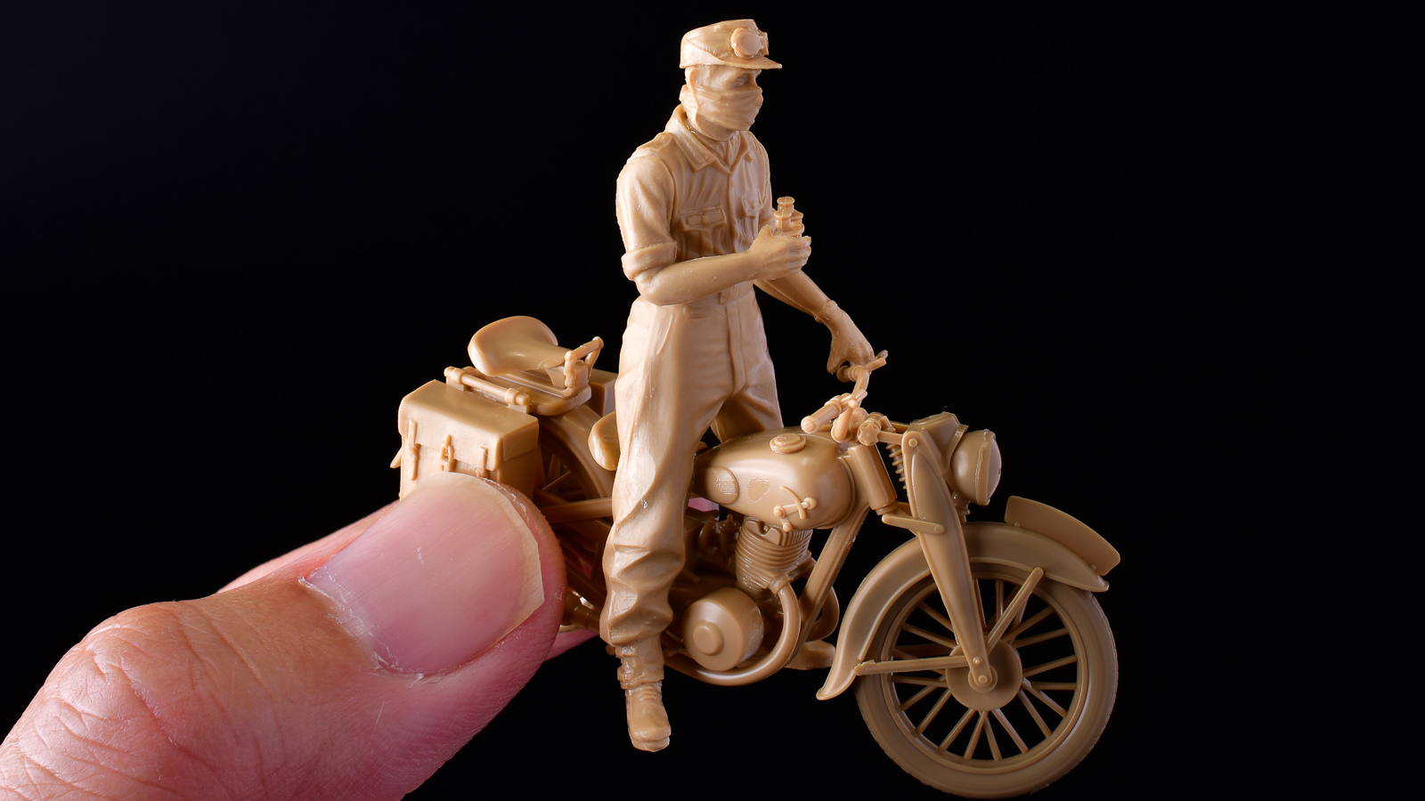 伝令用バイクとして縦横無尽の活躍！タミヤの戦車模型によくついてくる