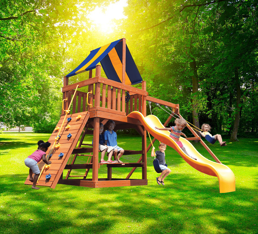 Playground One Original Fort with 2 Position Swing Beam - NJ Swingsets