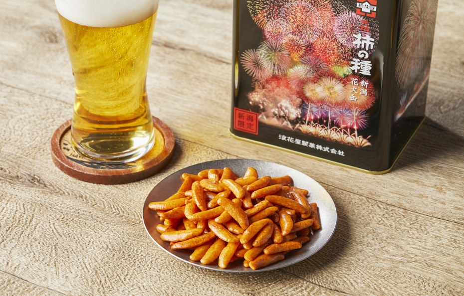 浪花屋 柿の種花火缶｜新潟県観光物産株式会社