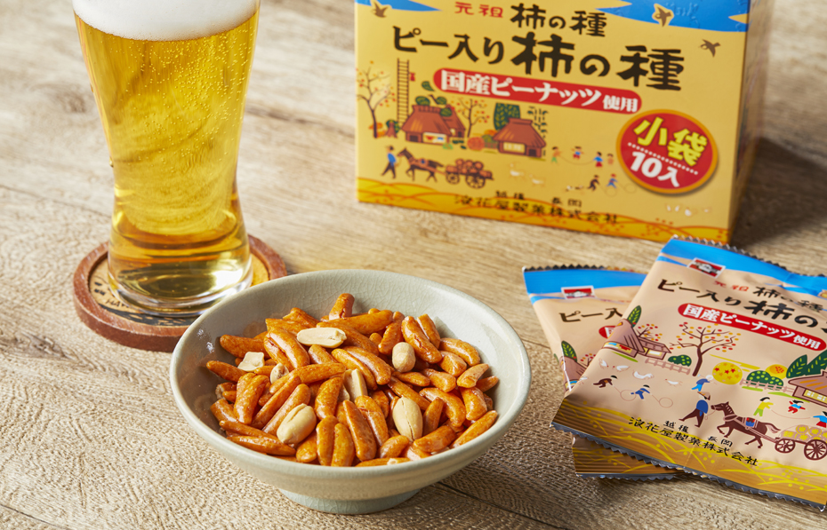 浪花屋 化粧箱ピー入り柿の種｜新潟県観光物産株式会社