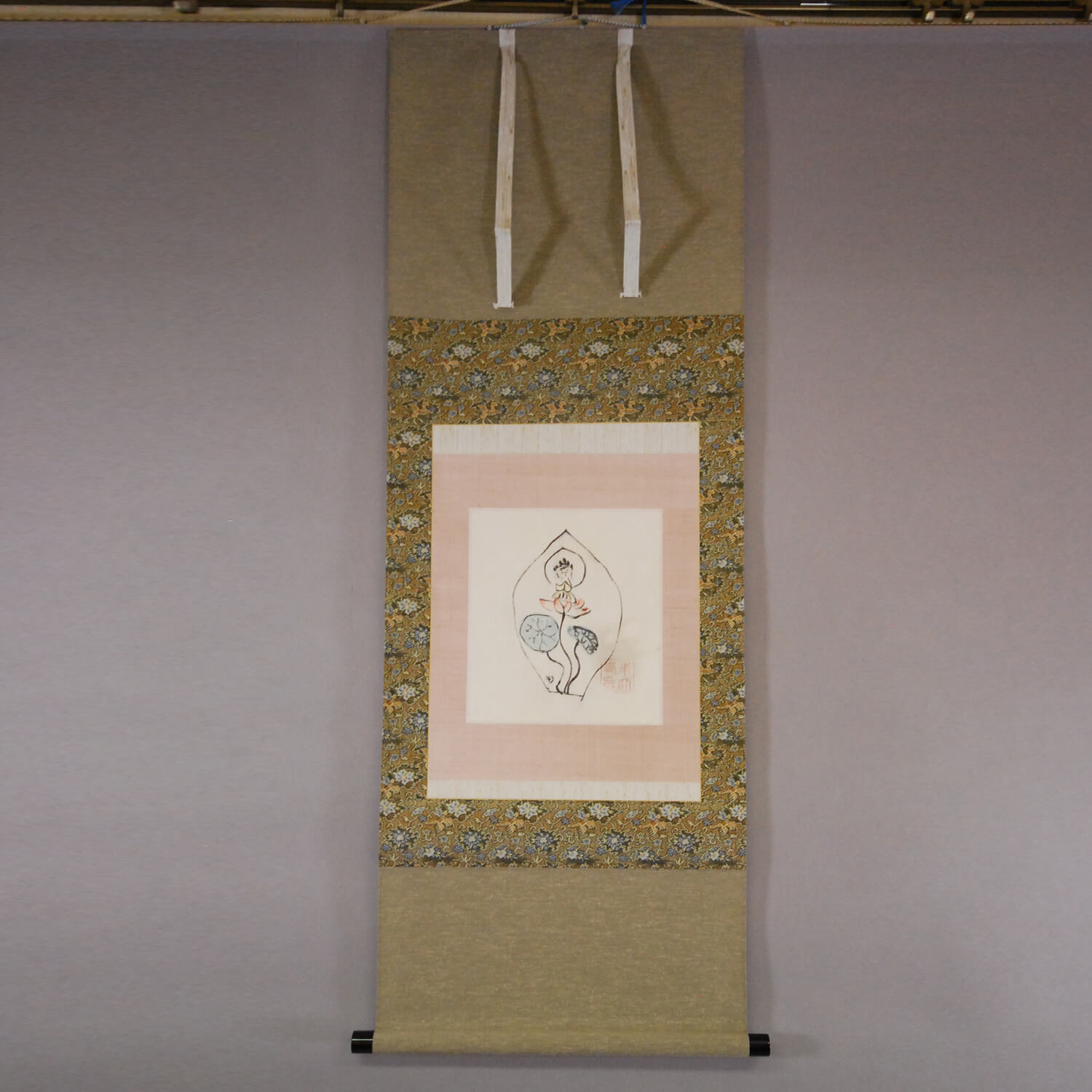 清水公照 / 観音図（蓮） | 掛軸 - 野村美術