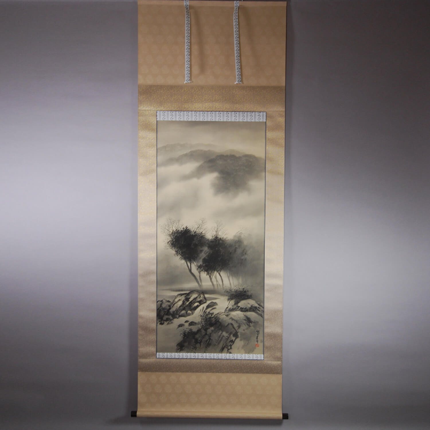 紺野苔青 / 水墨山水 | 掛軸 - 野村美術