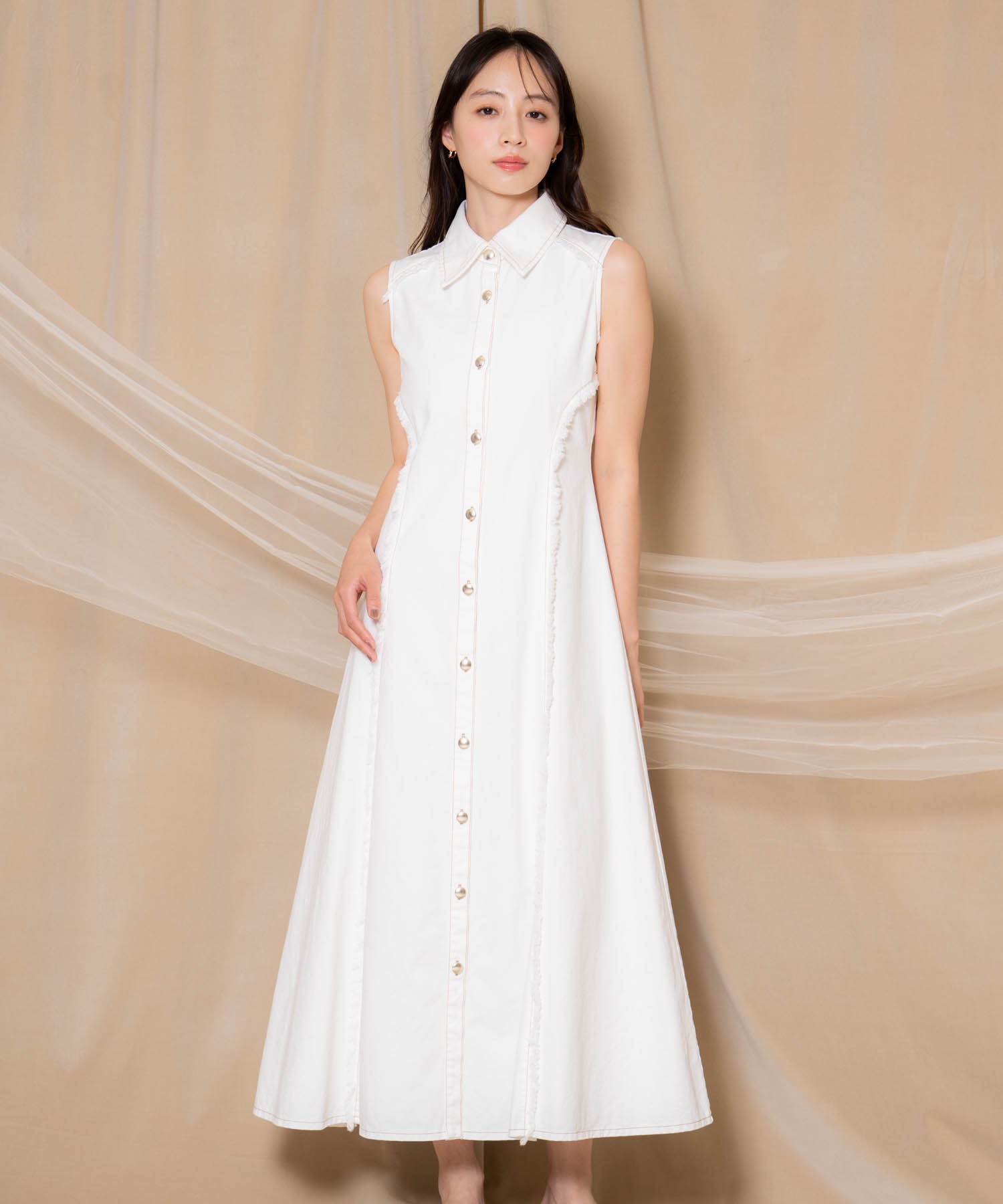 フリンジデニムワンピース | ロングワンピース | NOELA OFFICIAL WEB STORE