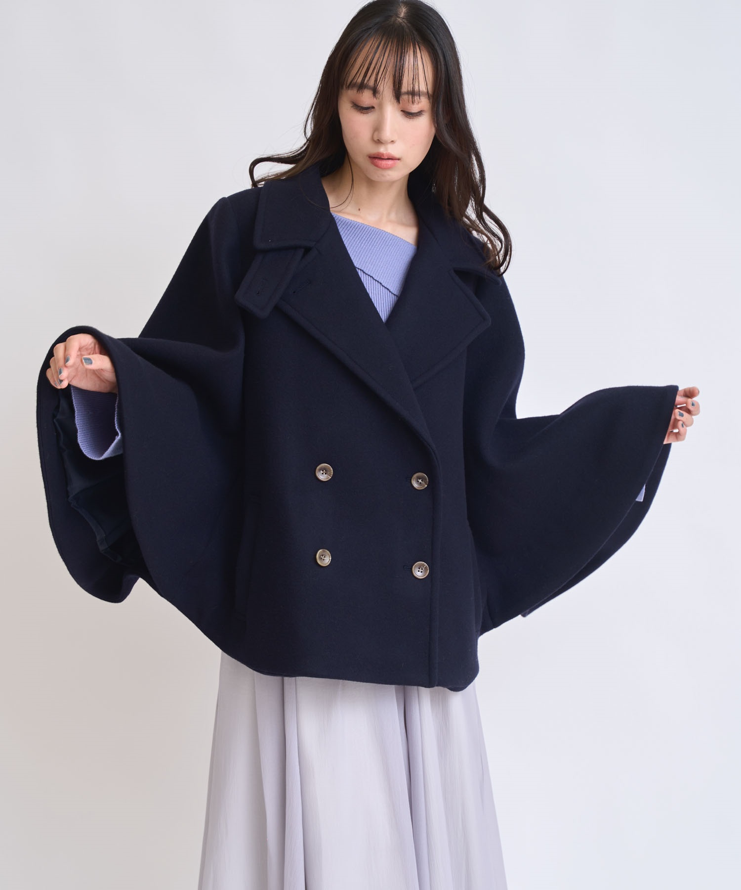 ケープミドルウールコート | コート | NOELA OFFICIAL WEB STORE