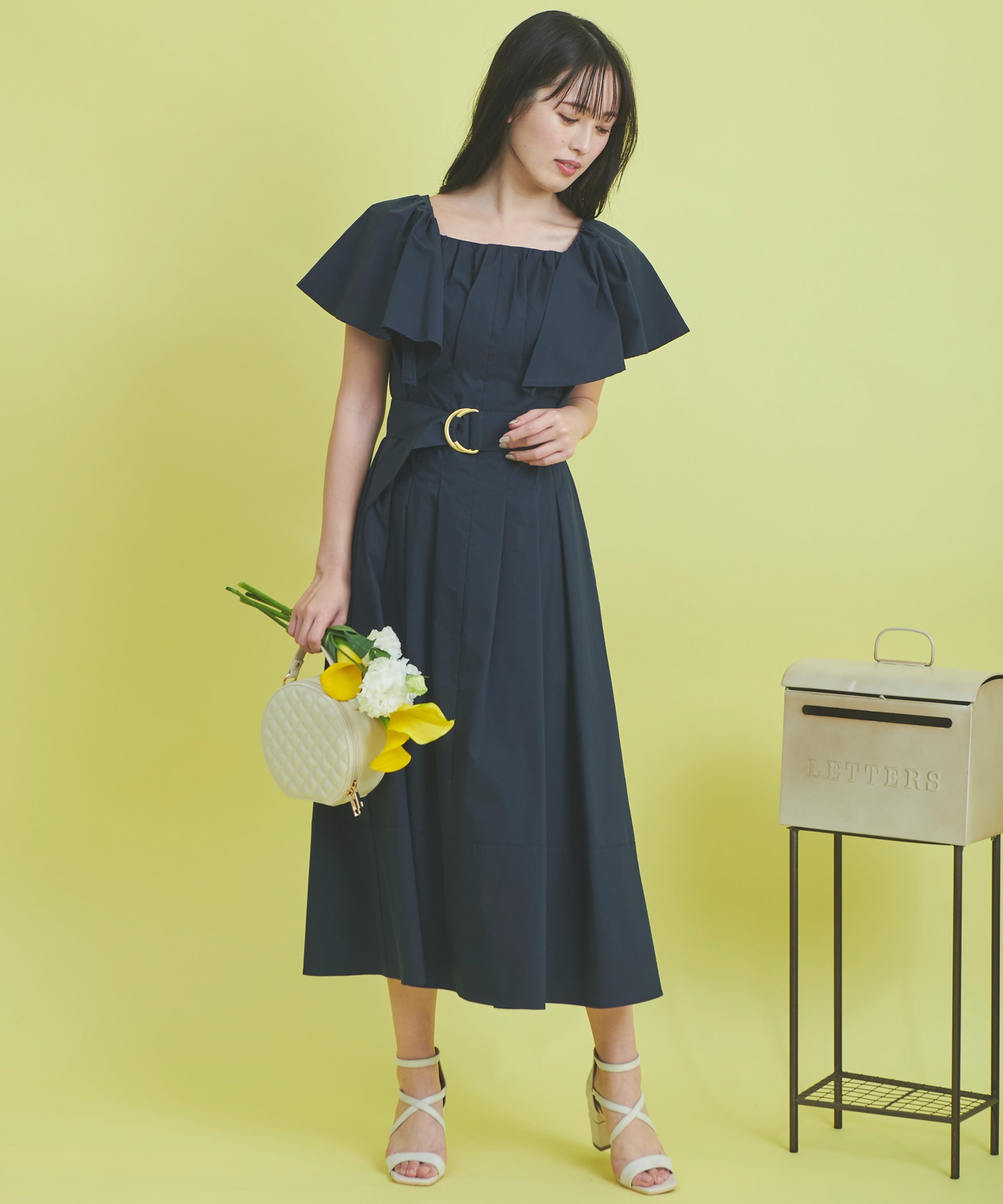 タイプライターボリュームワンピ | ロングワンピース | NOELA OFFICIAL