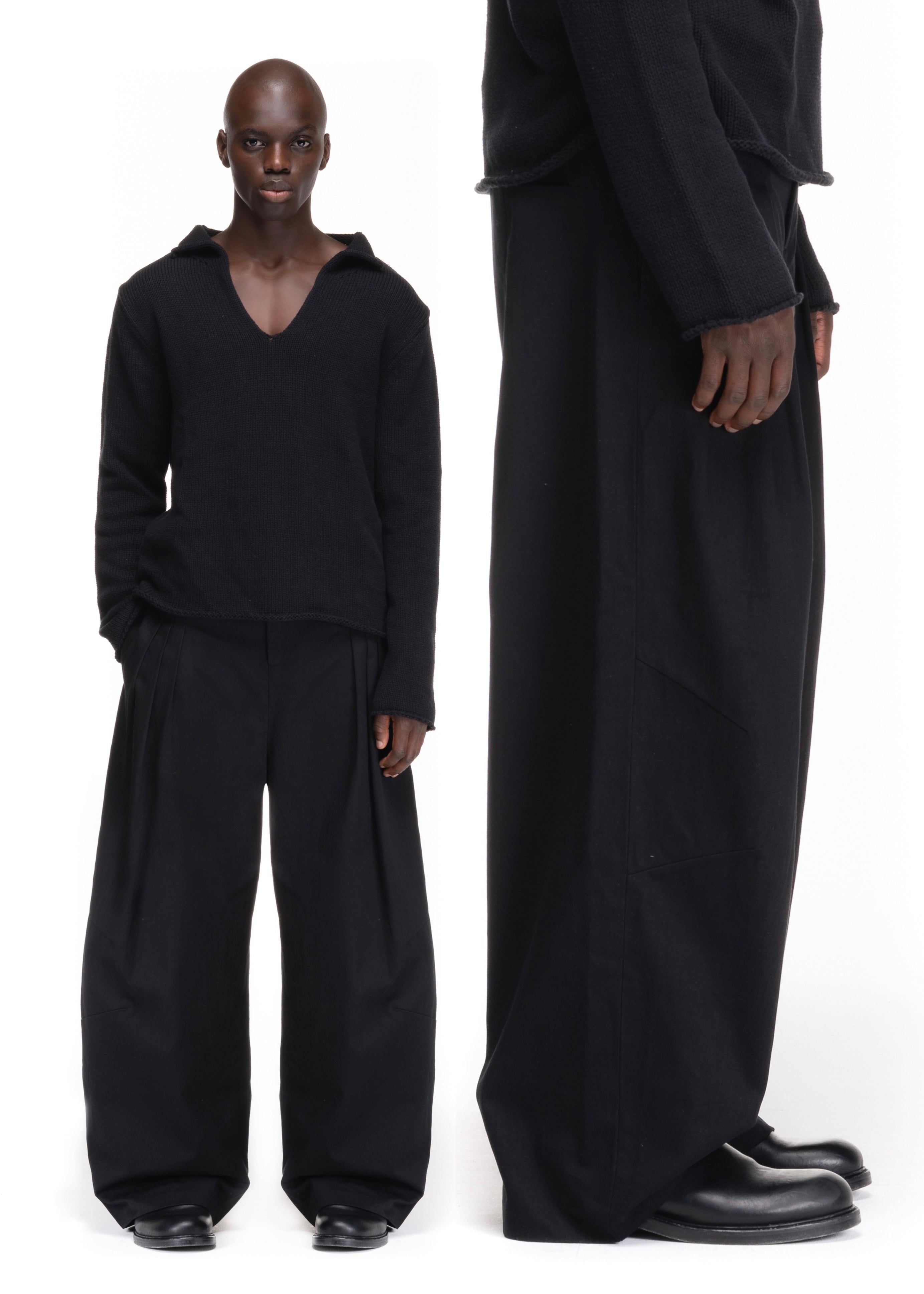 NFS PLEATED SUIT PANTS BLACK – NO/FAITH STUDIOS