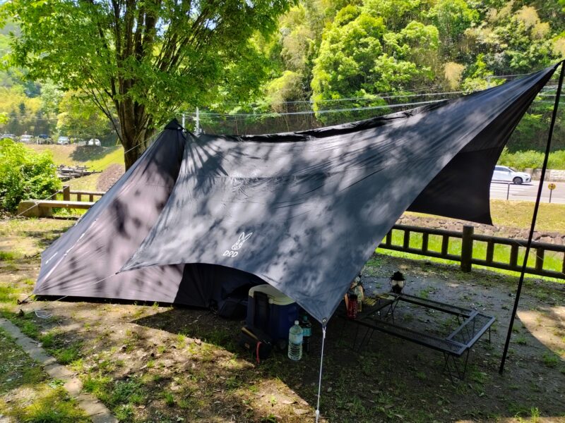 トンガリハットを使ってDOD「ワンポールテント」といつかのタープを